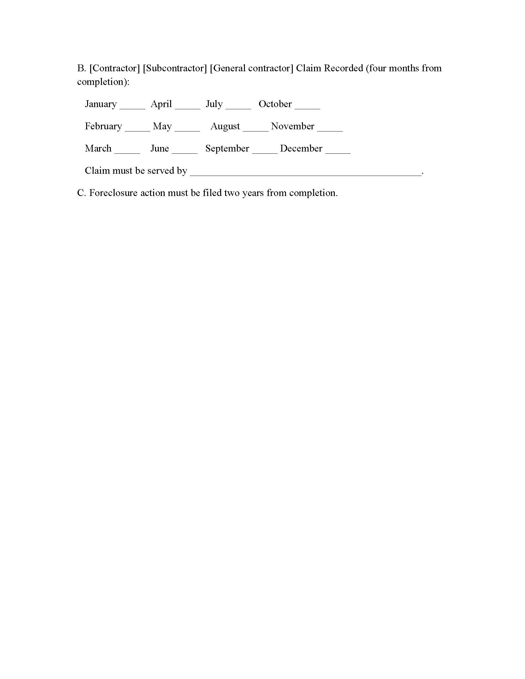 Mechanic Lien Information Statement - Page 4